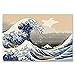 Produktbild Agolong Float World Draw Ukiyoe Fujisan, Japan Big Fish House DIY Digital Malen nach Zahlen Moderne Wandkunst Leinwand Malerei Einzigartig Ohne Frame 40x50cm