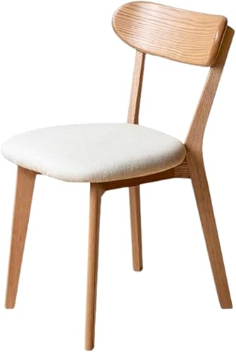 Sillas de comedor 100% de madera de roble macizo, sillas de comedor modernas de mediados de siglo con cojín tapizado, sillas de cocina, comedor,