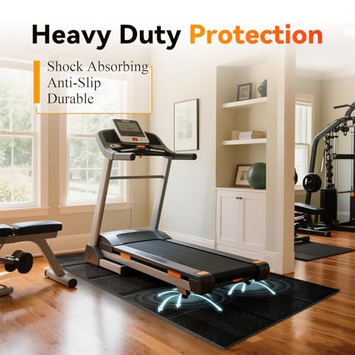 Image of Stepwaver Walking Pad Treadmill Mat for Hardwood & Carpet Floors, 79 inch x 39.4 inch, Extra Large Non-Slip Exercise Equipment Mat, Mat for Under Treadmill & Indoor Bike on Carpet