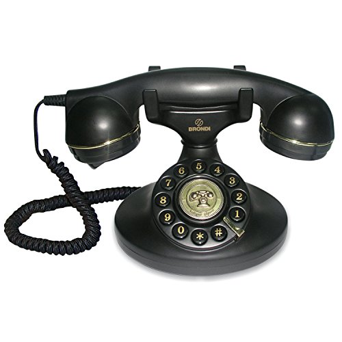 Brondi Vintage 10 Telefono Fisso, Nero