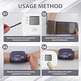 Blood Pressure Cuff 22-32CM Arm Circumference Cuff for Blood Pressure Monitor Adjustable Replacement Cuff Portable Blood Pressure Machines Home Use Cuff for Elders Home Use (Silver Gray) - Image 5