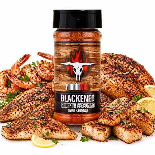 Image of Premium Blackening Seasoning | No Artificial Flavors, No MSG added | Gourmet Blackened Cajun Spice for Chicken, Salmon, and Fish | Runnin' Wild Foods, 4.8oz