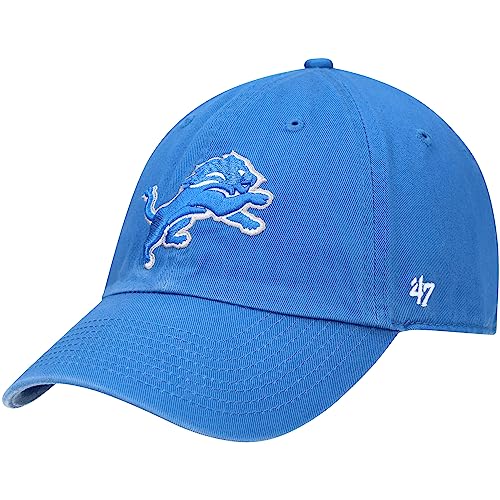 Casquette Detroit Lions '47 Clean Up bleue ajustable pour supporter NFL
