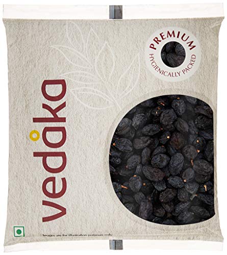 Image of Amazon Brand - Vedaka Popular Whole Almonds, 200g and Amazon Brand - Vedaka Premium Black Raisins, 100 g