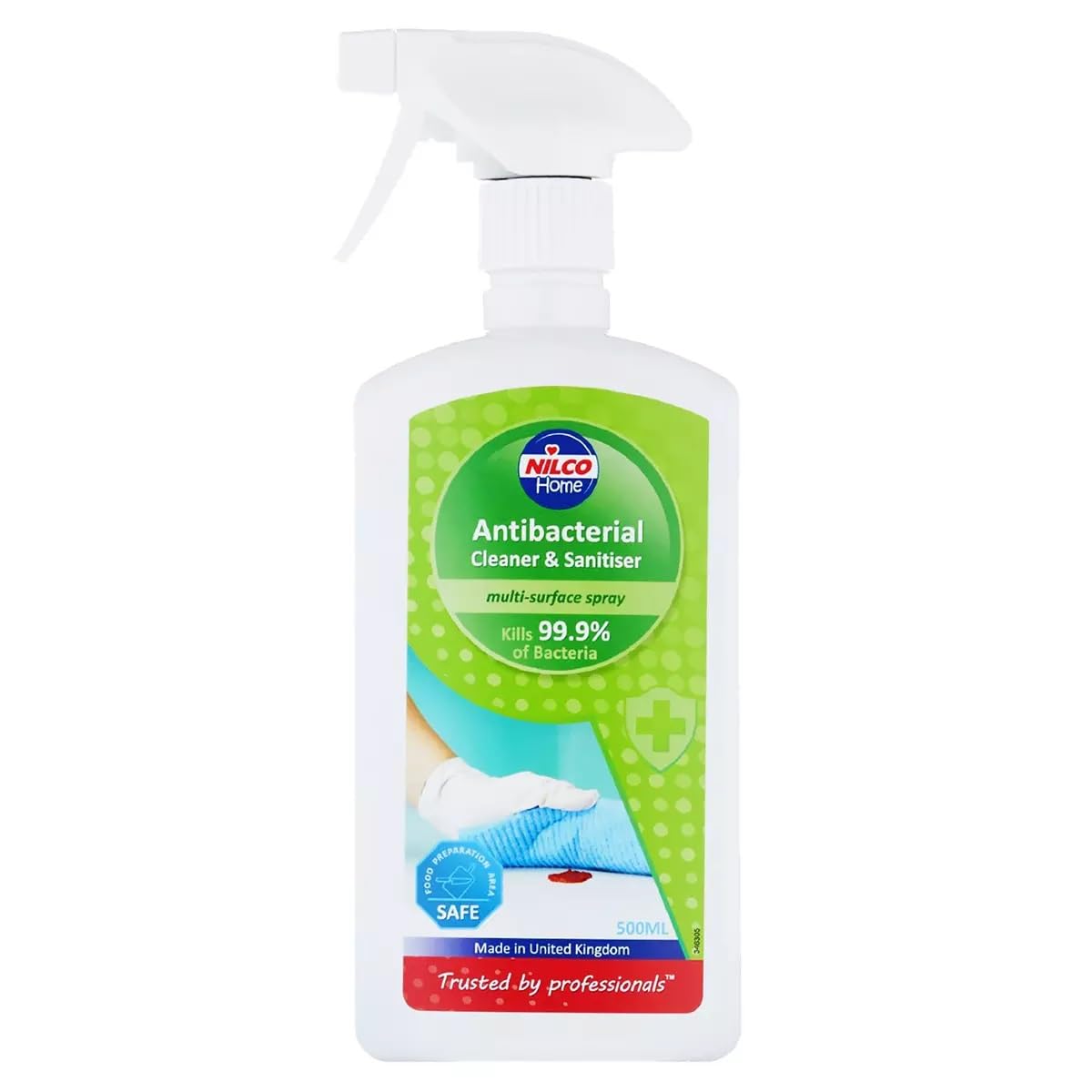 Nilco Antibacterial Cleaner And Sanitiser Multi-Surface Spray500Ml 6 Pack from B&Q