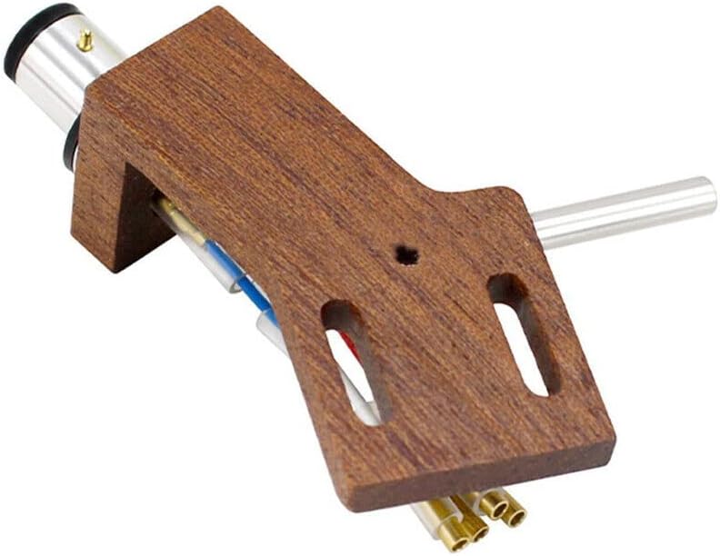 Wood Cartridge Phono Stand With Cable Leads For Turntable