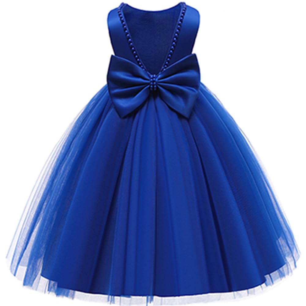Jup'Elle Mädchenkleid mit Rüschen aus Spitze für Party, Hochzeit, Blumenmädchen, Camille, 4 Jahre, Camille Blue, 4 Jahre