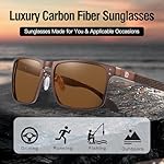 DUCO Sunglasses men Polarized Retro Square Sunglasses for men UV Protection Sports Sun Glasses for Golfing Running 8208 - Image 4