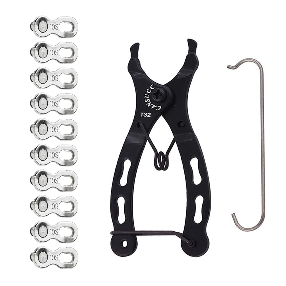 SeonFook Bicycle Chain Tool Bicycle Chain Repair Tool Kit, Bike Link Plier Tool Set with 5 Pairs Quick Link Bicycle Chain Joint Connector Reusable MTB