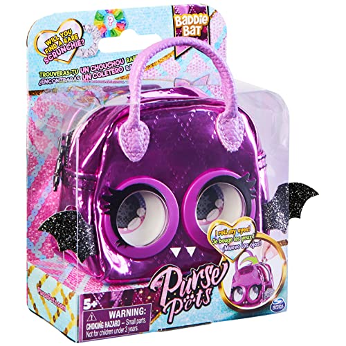Purse Pets Micro - Chauve-Souris - Mini Compagnon Format Sac A Main - Petit Animal A Accrocher A Son Ou A La Ceinture - Bouge Les Yeux - 6064314 - Jouet Enfant 5 Ans et +