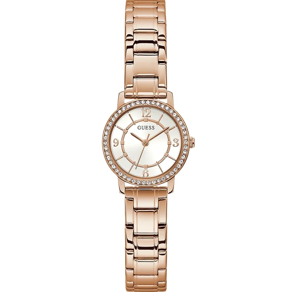 GUESS Stainless Steel Melody Collection Analog White Dial Womens Watch-Gw0468L3 (B0B5FBWR28) Amazon Price History, Amazon Price Tracker