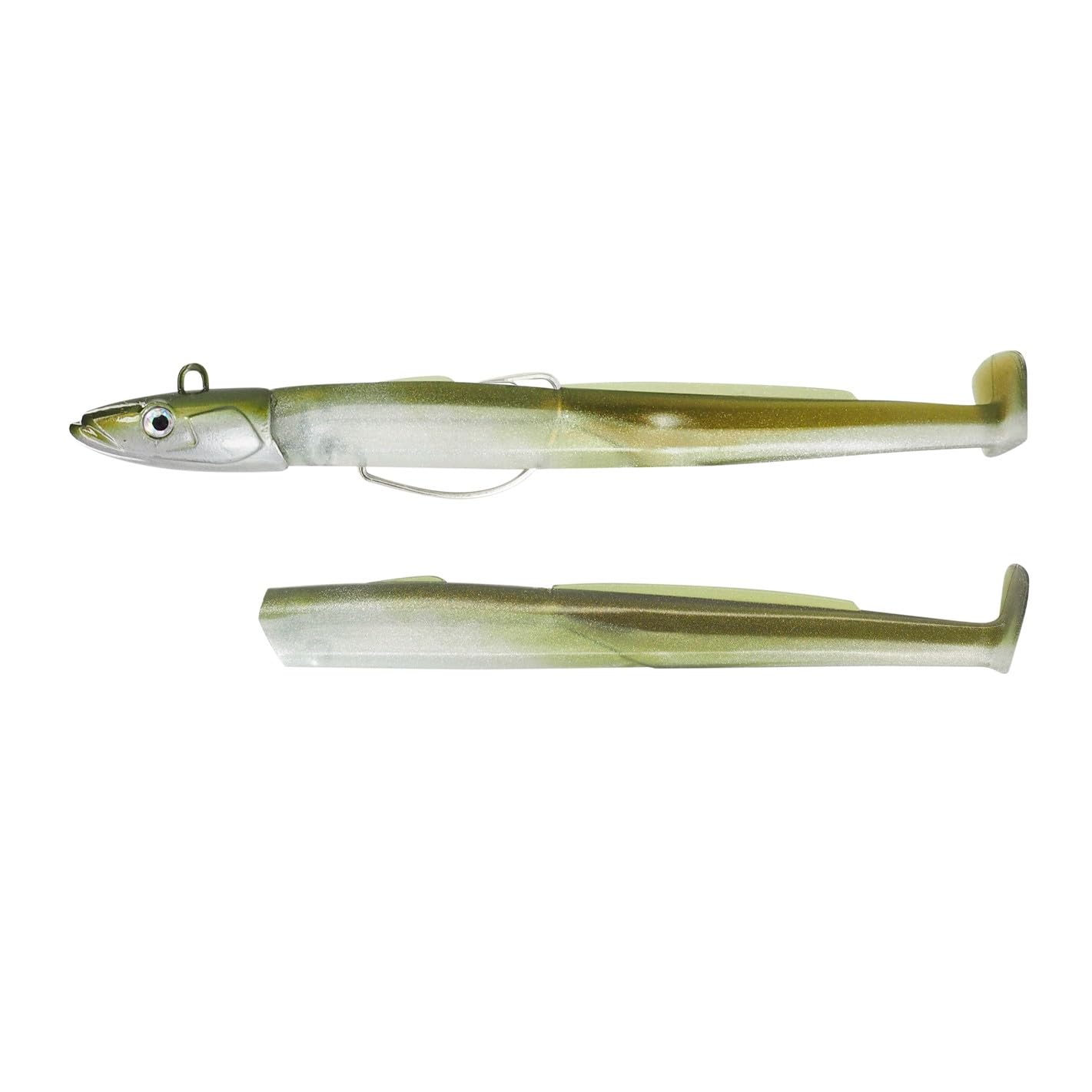 FIIISH - Black Eel - 15 Cm - Combo Deep - 40G - Kaki + Spare Kaki - Be1257