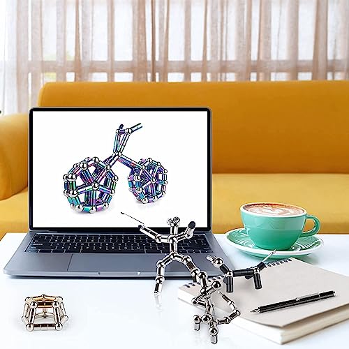 Image of Fidget Toys Pen, Decompression Magnet Metal Pen, Fidget Pen with 12 Magnetic Rings, Multifunctional Deformable Magnet Writing Pen, Intellectual Learning and Stress Reduction Gifts for Family