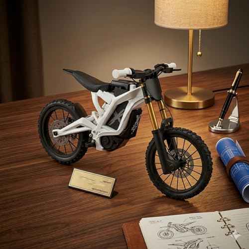Modelo de moto eléctrica escala 1:9 compatible Surron Light Bee X miniatura 3