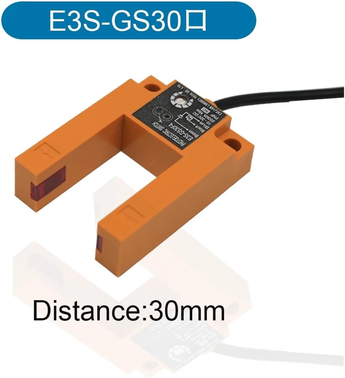 Infrared U-Slot Photoelectric Sensor E3S-GS30/E3S-GS15/E3S-GS7 DC 12-24V Proximity Switches Three-Wire NPN PNP Detection(E3S-GS15(15mm),NPN NC)
