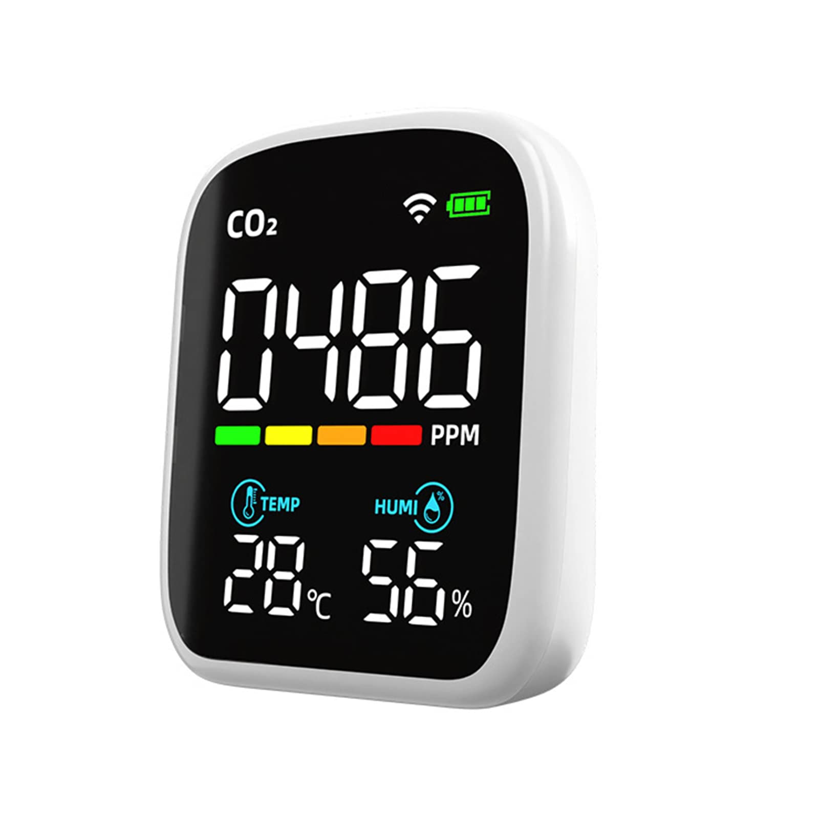 Buxuaaaa Co2 Carbon Dioxide Detectors Indoor Air Monitor Portable Co2 Monitor Pm2.5 Pm-1.0 Pm10 Hcho Tvoc Meter For Home Air Indoor