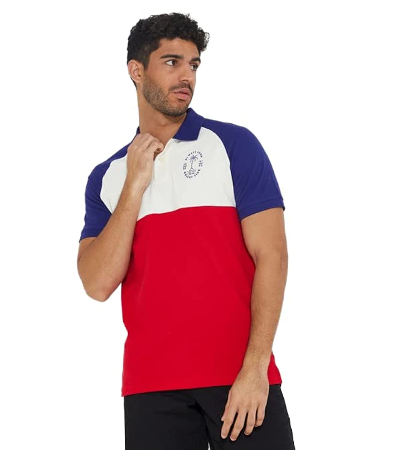 Mens Short Sleeve Polo-Small Red