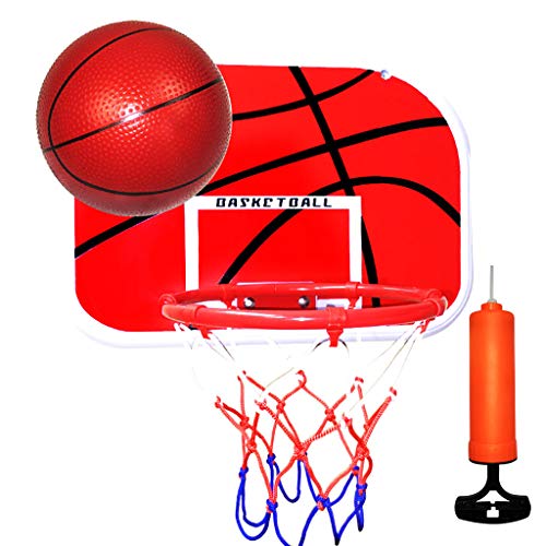 BOXIDO Kid's Basketball Plate Mini Basketball Hoop,Punch-Free Easy to Install,Backboard Basket Hook Indoor