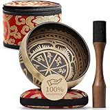 Silent Mind Tibetan Singing Bowl Set – Easy to Play & Beginner Friendly Meditation Bowl with Cushion, Mallet & Case | Stress Relief & Mindfulness | Gift-Ready