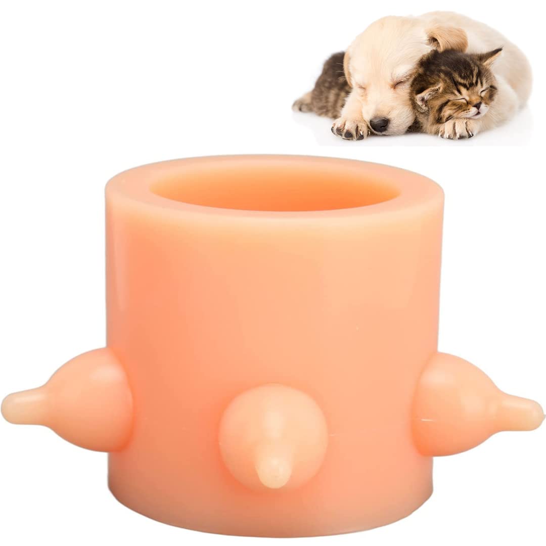 Mangeoire à lait pour chiot en silicone de 350ML avec 5 tétines pour l'allaitement des chatons