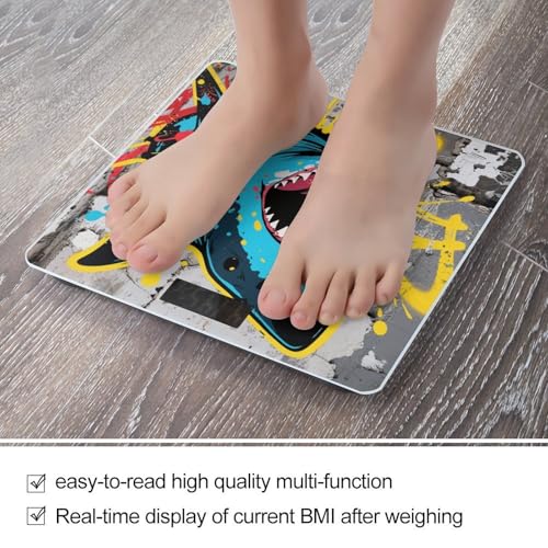 Báscula Digital de Baño con Vidrio Templado y Pantalla LED miniatura 5