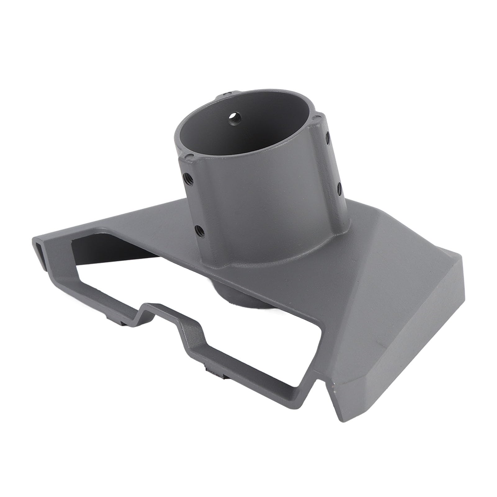 Adaptateur de Tuyau Satellite, Support de Montage Réglable en Alliage d'aluminium à Rotation à 360 Degrés, Support de Base Large avec Stable, Idéal pour Poteau de 2,1 Pouces (GRAY)