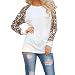 Women Shirts for T Shirts Long Sleeve Leopard Print Top From Koobea-back 100% Guanranttee, White, XL