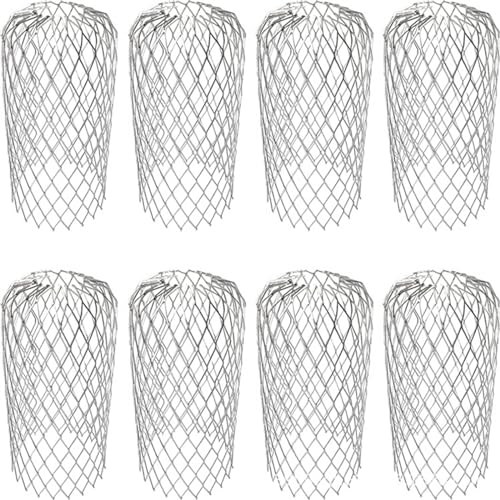 SAKEIOU Paquete de 4/8 coladores de canalones de Metal Rejillas de Filtro de Aluminio fáciles de Instalar Mantenga Sus bajantes limpios y evite obstrucciones