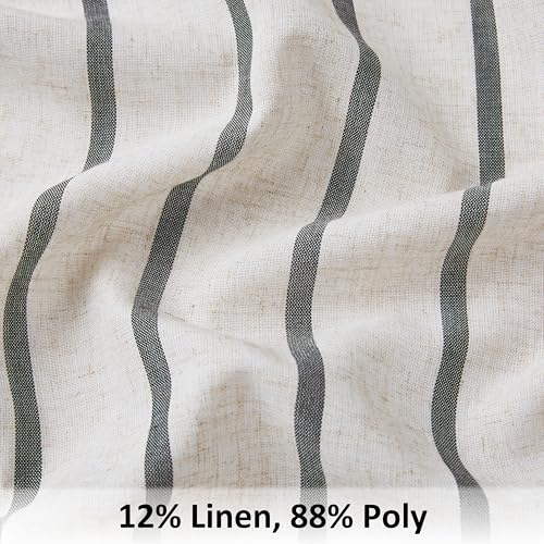 Bapawfish 63 Inch Stripe Light Filtering Window Curtains for Living Room - image 6