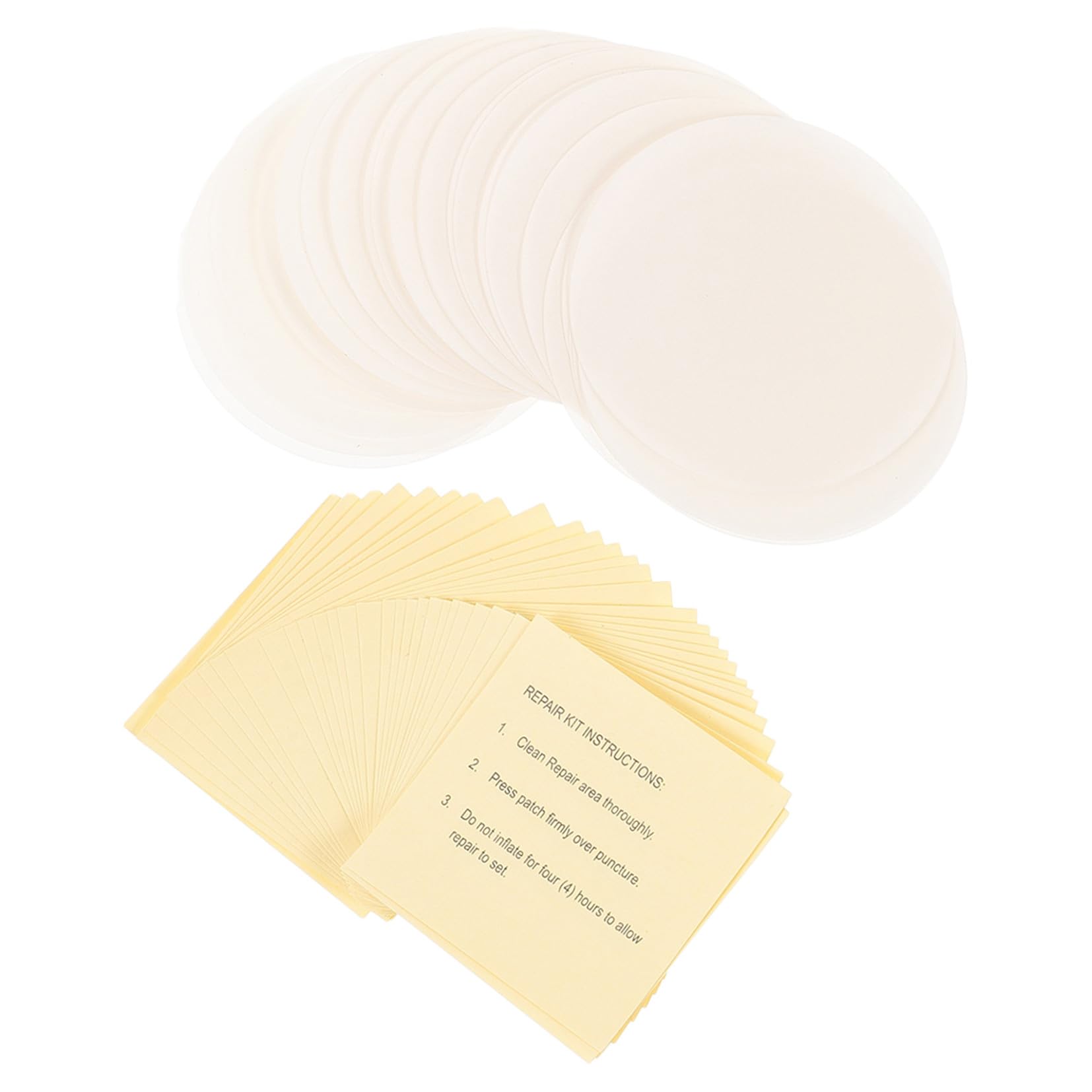 60 Pièces Kit de Réparation de Autoadhésifs pour Bouées Gonflables Réparations Imperméables pour Produits Gonflables Ronds Carrés
