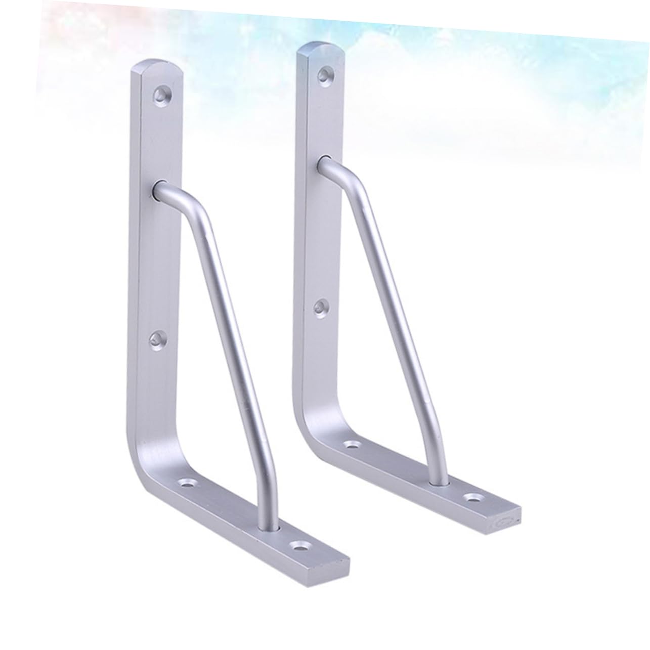 Generic 2 Pcs Tripod Wall Mounted Bracket Loaded Bracket Shelf Brackets Shelf Support Bracket Aluminium Alloy Shelf Bracket