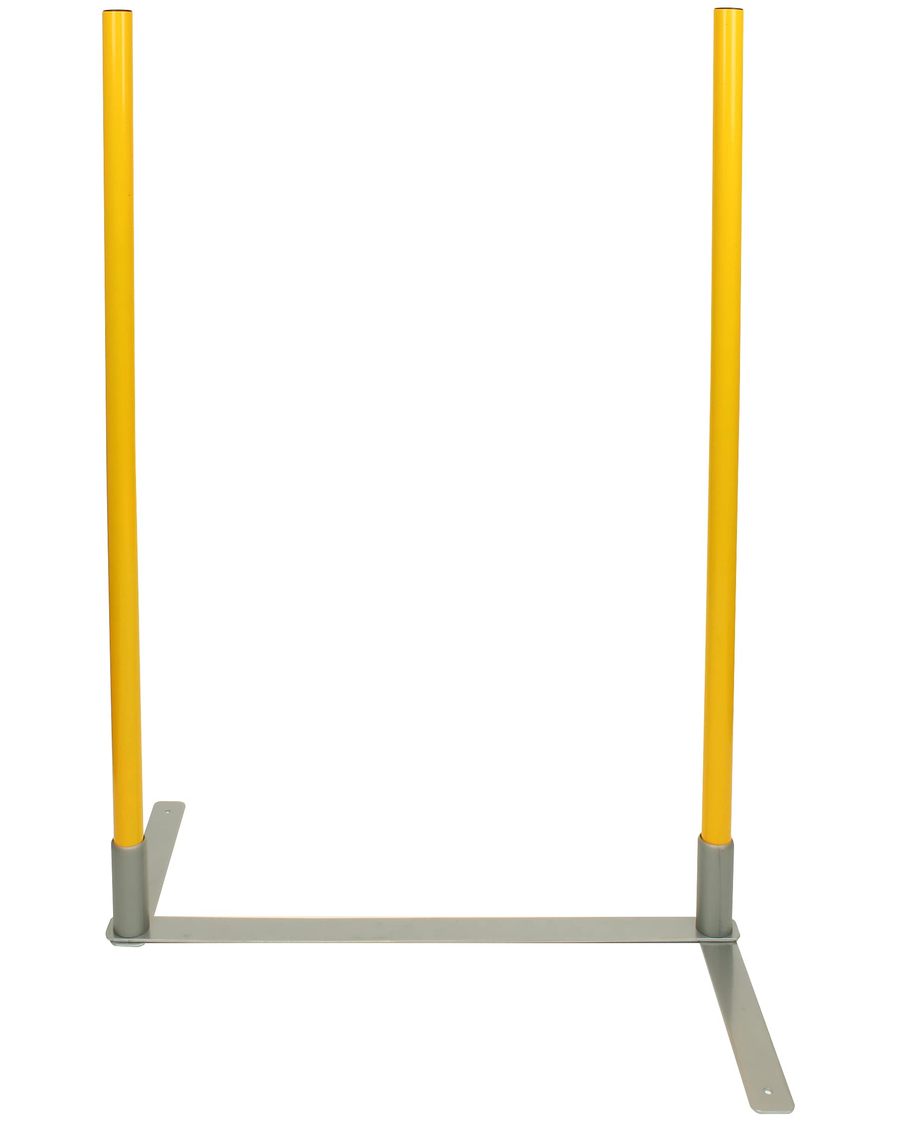 2by2 Weave Poles - Giallo - Set di 2 aste per slalom Agility con base in metallo - per allenamento e costruzione di parcours-espandibili e mobili