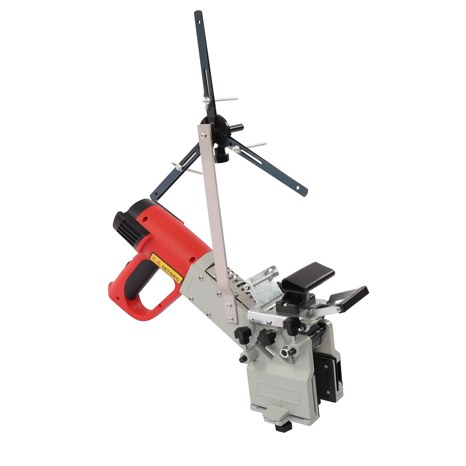 220V 50Hz MT985 Plaqueuse de Chant Portable, Petite Encolleuse de Chants, Trimmer Edge Banding, Épaisseur Réglable de 0,6mm avec Contrôle de Vitesse