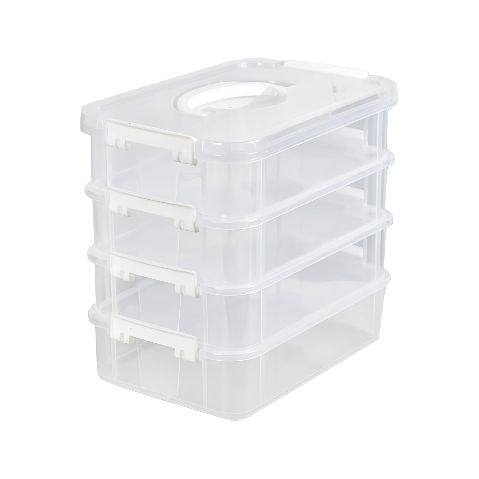 Multiple Drawer Storage Systems for Miniature Parts Organization Clear PP Container Stackable Craft Beads Box Home Use Transparent Drawer Storage with Sections