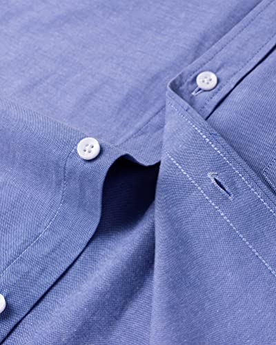 Alimens & Gentle Men's Solid Oxford Shirt Button Down Collar Long Sleeve Shirts With Pocket #TOP4