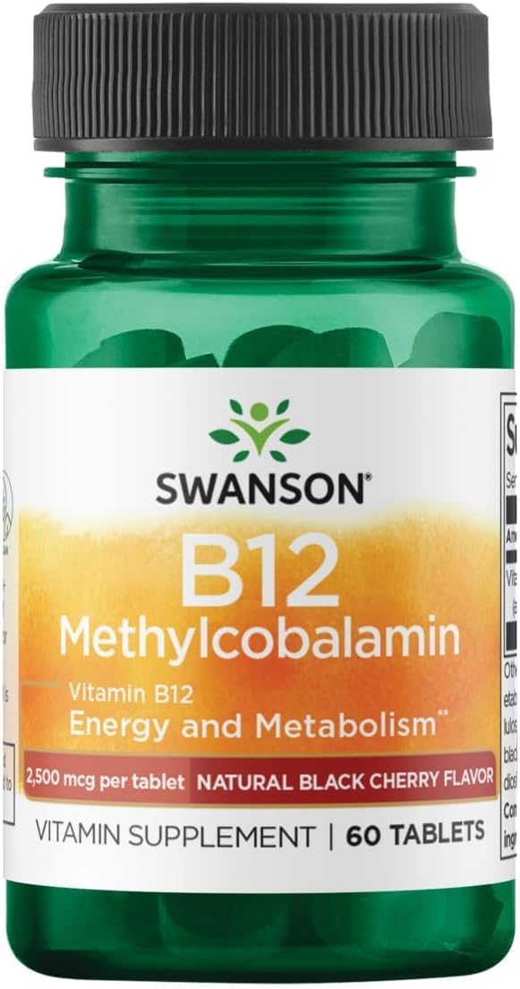 Swanson Methylcobalamin Vitamin B-12, 2.5 mg, 60 Tablets 60 Count (Pack of 1)
