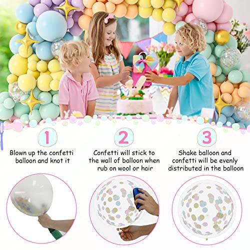 PERPAOL 146pcs Pastel Rainbow Balloon Arch Kit with Star Foil Balloons by PERPAOL - Used condition - Image 9