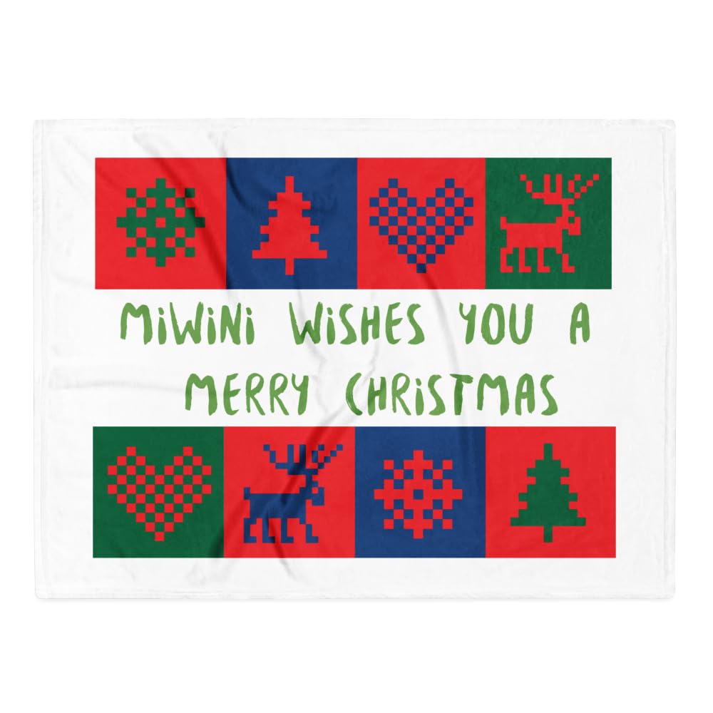 Couverture douce Merry Christmas 30x40 plaid de Noël en flanelle
