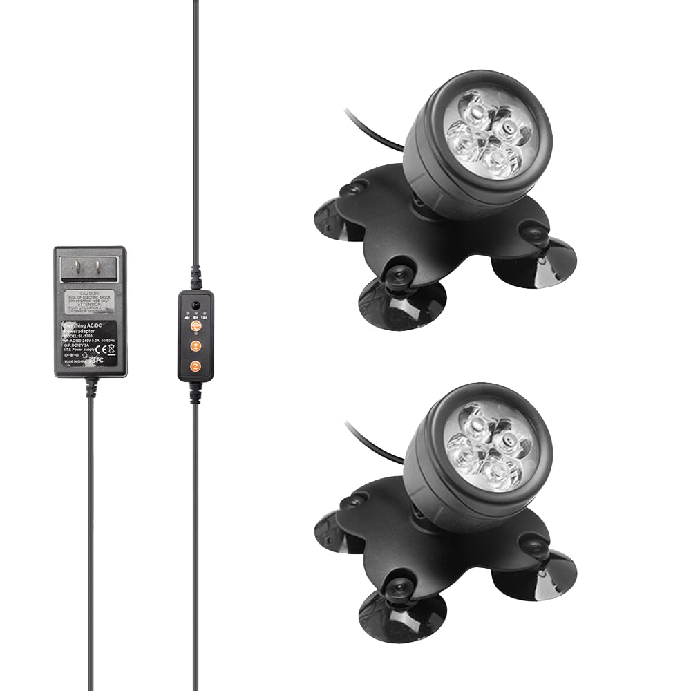 HAZARA Luz LED para pecera Foco para pecera, Iluminación subacuática de Colores Luz para Plantas acuáticas Luz para Acuario, Luz para micropaisaje de pecera Luces subacuáticas-2
