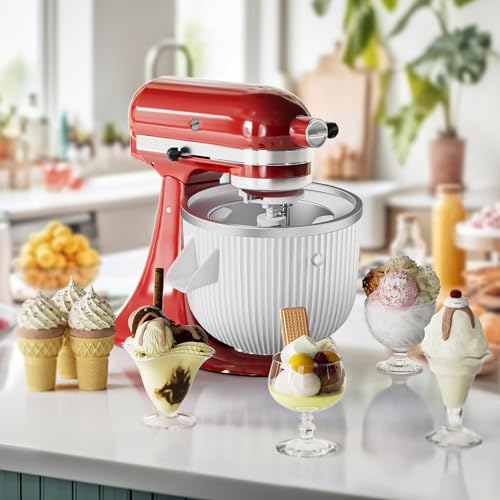 Ice-Cream-Attachment-for-KitchenAid-Stand-MixerFits-45-5Qt-Tilt-Head6-7Qt-Bowl-Lift-Stand-Mixers-2-Quart-Frozen-Kitchenaid-Ice-Cream-Maker-Attachment-Ice-Cream-Sorbet-Gelato-Maker-by-KassunKoch Ice Cream Attachment for KitchenAid Stand MixerFits 45 5Qt Tilt Head6 7Qt Bowl Lift Stand Mixers 2 Quart Frozen Kitchenaid Ice Cream Maker Attachment Ice Cream Sorbet Gelato Maker by KassunKoch