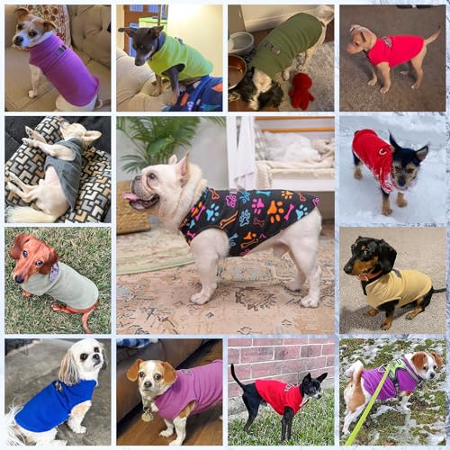 BEAUTYZOO Hundepullover Fleece Weste Hund Kleidung Winter Warme Hundeweste für Kleine Hunde Weicher Fleece Hundejacke mit D-Ring Pullover für Mittel Großen Hund, Weihnachtspullover