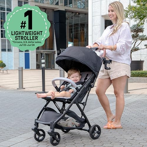 Ingenuity Ingenuity 3Dquickclose CS+ Compact Fold Stroller – Lightweight Stroller with Oversized Canopy, Extra-Large Storage and Compact Fold, Gray - Image 3