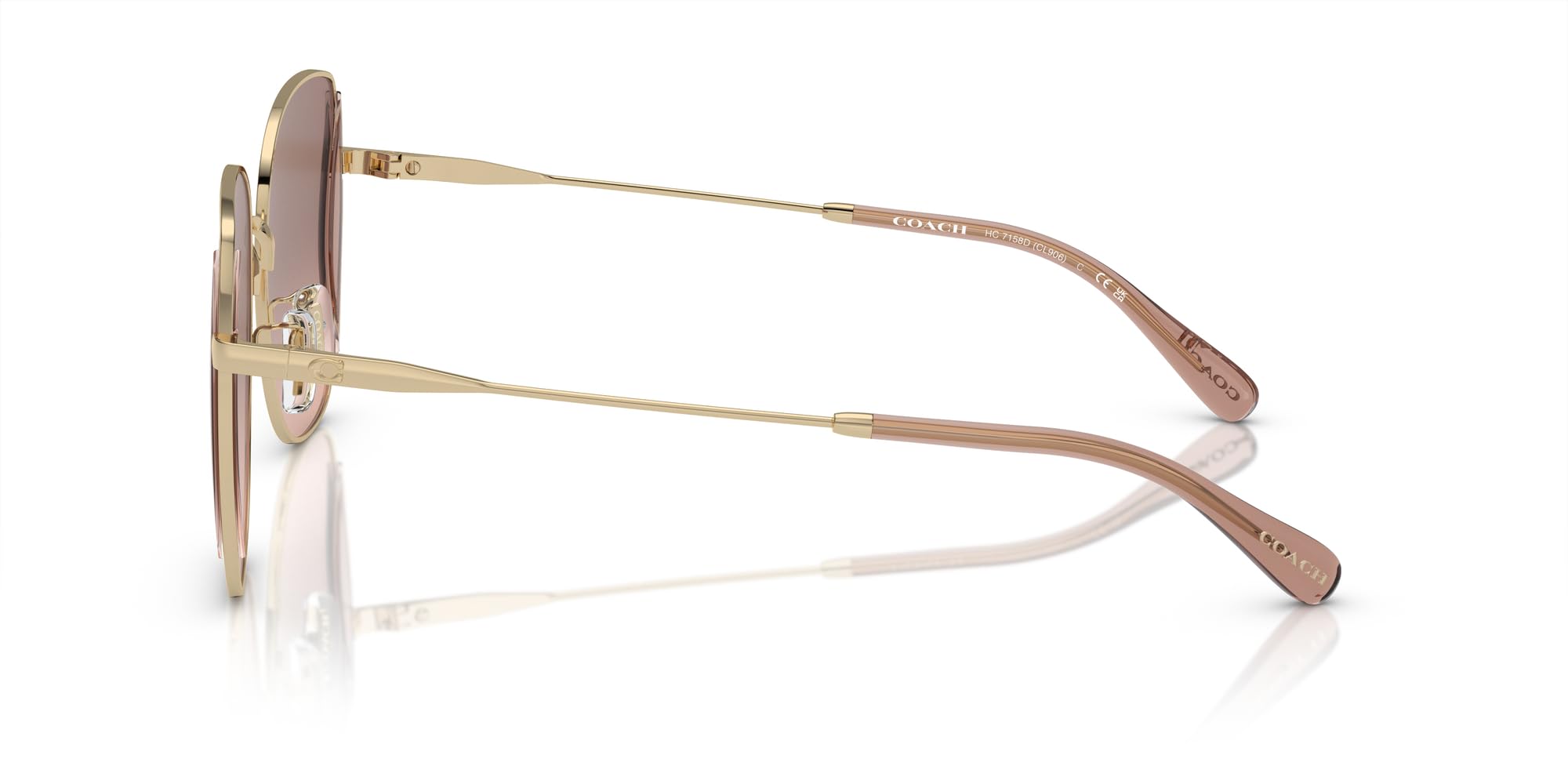 COACH サングラス　HC7158D(CL906) Coach CL906 HC7158D 94412D Sunglasses Women's Gold/Peach