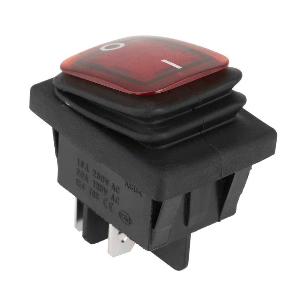 Pannello Terminali Offie Potenza Nominale 4 Pezzi Set Nero Impermeabile 4 Pin 2 Posizione On Off Rosso Verde Lampada Interruttore a Bilanciere