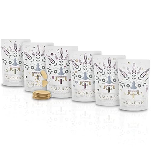 Amaran Amaranth Flour Wafer Thins - Low Calorie Snacks - Healthy Snacks For Adults - Protein Wafers - Gluten Free Vegan Snacks - Obleas de Amaranto (Mixed all eight flavors, 16 Pack)