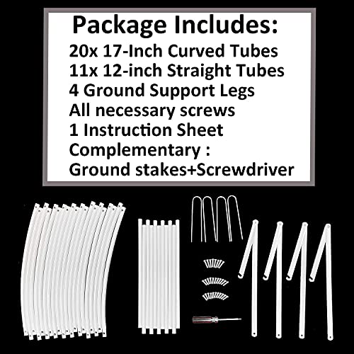 4.6 Ft Round Metal Table Arch Garden Arbor For Garden, Indoor And Outdoor, Party Decoration, Easy Assembly (With Support Legs, Ground Anchors, Screwdriver, Instructions) #TOP4