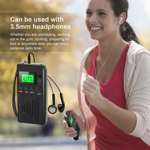 Uhngw UKW MW Radio Tragbar - Wiederaufladbar Mit Kopfhöreranschluss | Für Outdoor & Reisen