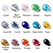 Colle 300pcs 8x12mm Crystal Beads for Jewelry Making Teardrop Beads Kits Gemstone Loose Beads Center Drilled with Storage Box