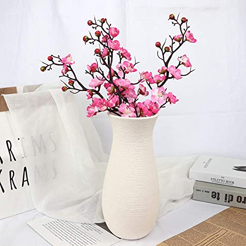 Liucogxi 4 Pcs Artificial Flower Plum Blossom Branch Real Touch Artificial Cherry Blossom Flower No Stem For Table Wedding Bouquet Home Decor #TOP5