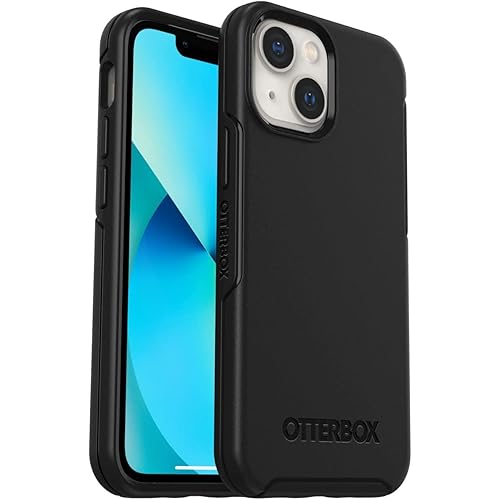 OtterBox iPhone 13 Mini & iPhone 12 Mini Symmetry Series Case - Black, Ultra-Sleek, Wireless Charging Compatible, Raised Edges Protect Camera & Screen